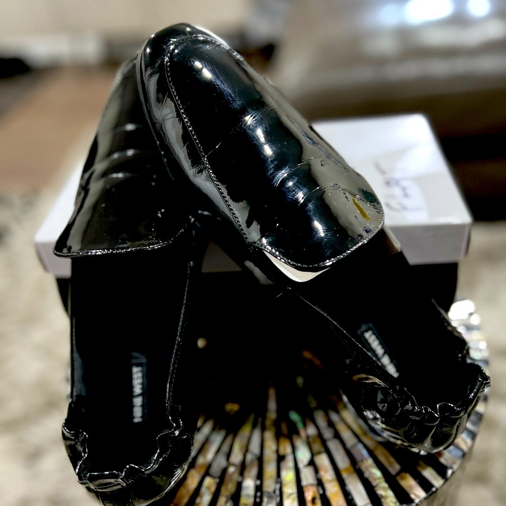 Nine West Black Patent Leather Loafers